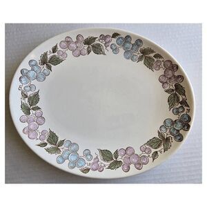 Midcentury1960s Taylor Smith Concord Grape Large Oval Serving Serving Platter